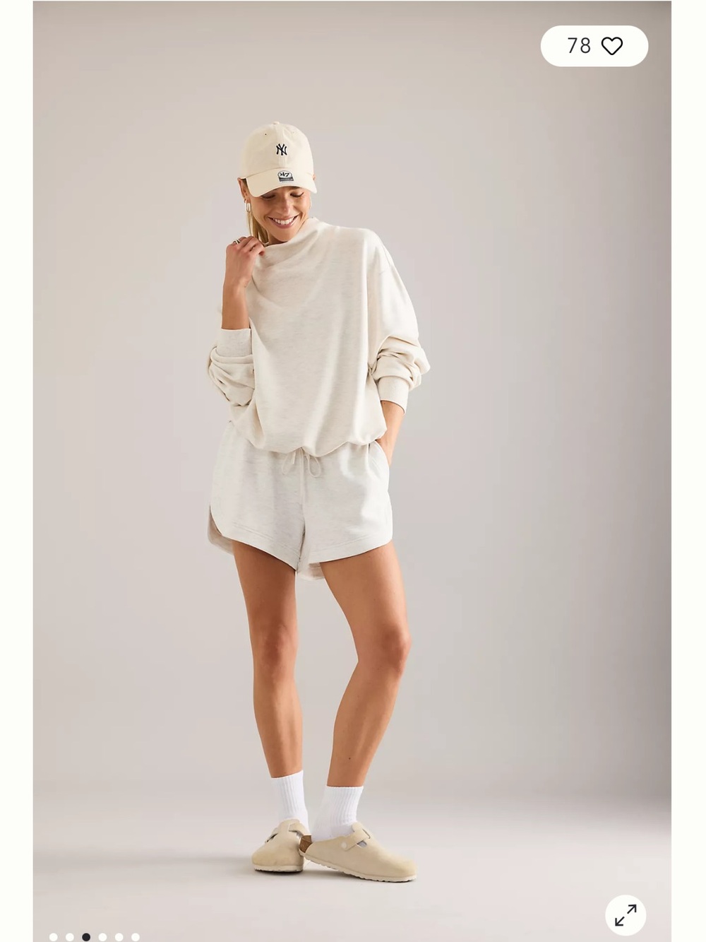Varley Cream Funnel-Neck Pullover Sweater - Picture 3 of 12